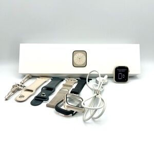 Apple Watch Series 8 41mm Starlight Case with Starlight Sport Band (GPS) Bundle